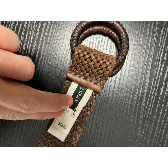 J. Crew Boho Braided Leather Wide Belt - Picture 5 of 7
